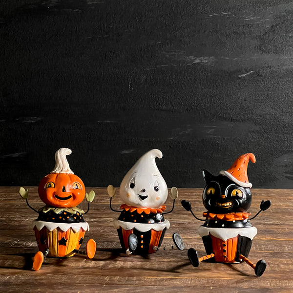 Johanna Parker Design Halloween Cupcake Sitter Set – Ghost, Pumpkin, Black Cat