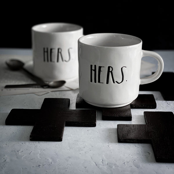 Rae Dunn HIS and HERS Mug Set California Englished Boutique Collection | Rae Dunn Gifts for wedding, including gay and lesbian wedding gifts HIS and HIS and HERS and HERS. Whether you're making coffee for one or two, a cute mug is a must. We celebrate love and believe that visibility of all love is influential. 