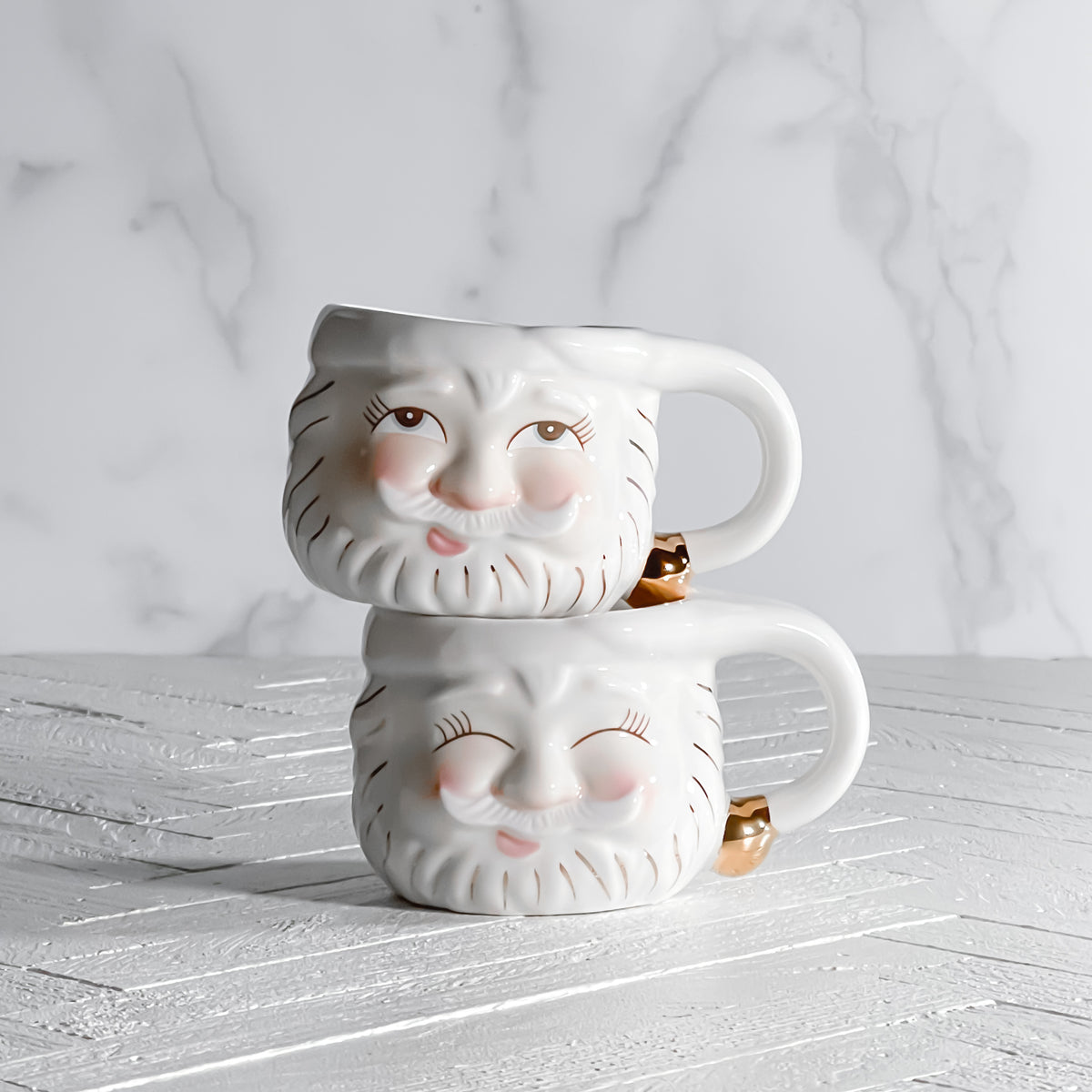 Papa Noel Mug, White - Glitterville Studios