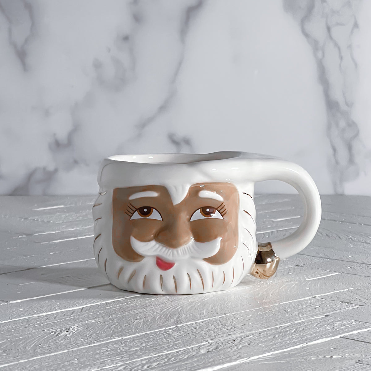 Papa Noel Mug, White - Glitterville Studios