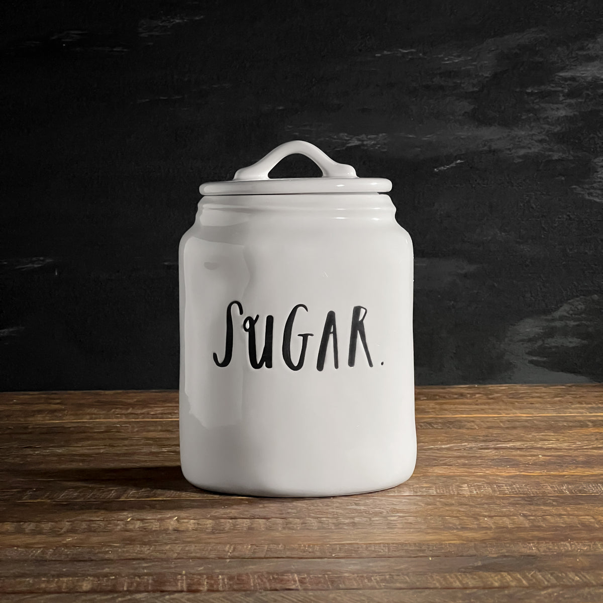 Rae Dunn Flour Canister Stem Print Lettering