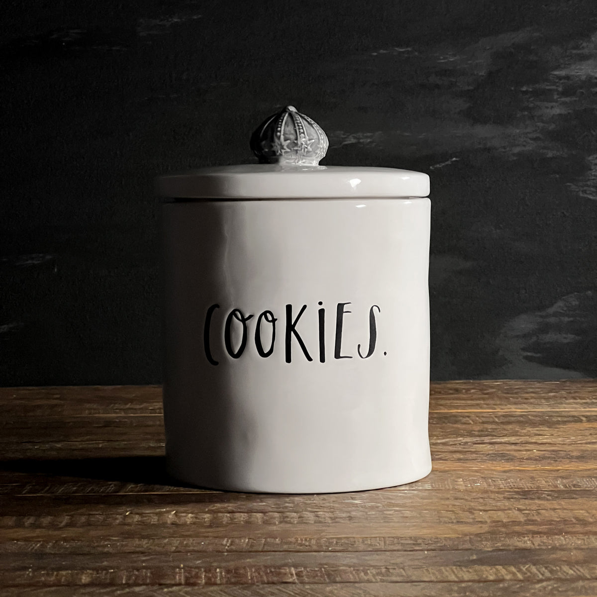 RAE DUNN STEM PRINT COOKIES CANISTER WITH WOOD LID – Modern Home Edit