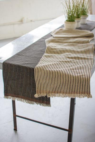 California Englished Kalalou Set Of 2 Cotton And Jute Table Runners Modern Timeless Magnolia Table Runner