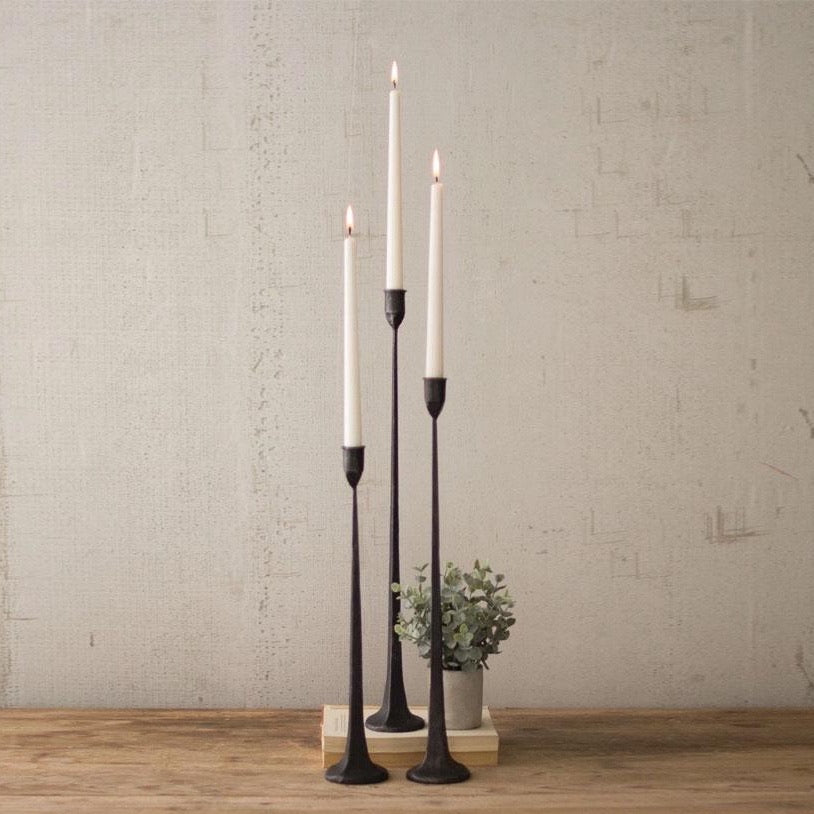 Gatecrest Taper Candle Black Candle Holders Featured on Fixer Upper at California Englished Home Decor